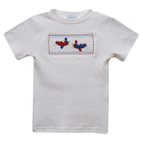 Vive La Fete Vive La Fete Airplanes Smocked Knit Short Sleeve T-shirt - Little Miss Muffin Children & Home