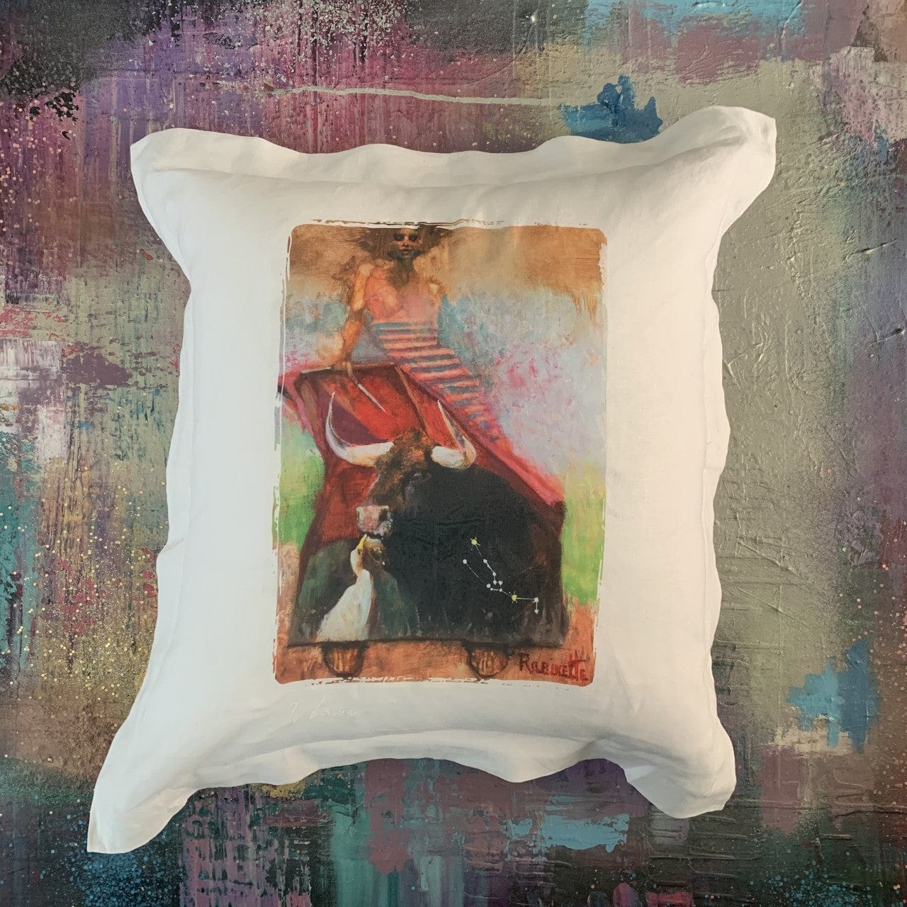 Whereable Art Whereable Art Zodiac Linen Euro Pillows - Little Miss Muffin Children & Home