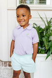 Beaufort Bonnet Company Beaufort Bonnet Company Prim & Proper Short Sleeve Polo in Lauderdale Lavender - Little Miss Muffin Children & Home