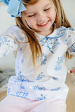 BBC - Beaufort Bonnet Company Beaufort Bonnet Company Maude's Peter Pan Collar Shirt, LS - Little Miss Muffin Children & Home
