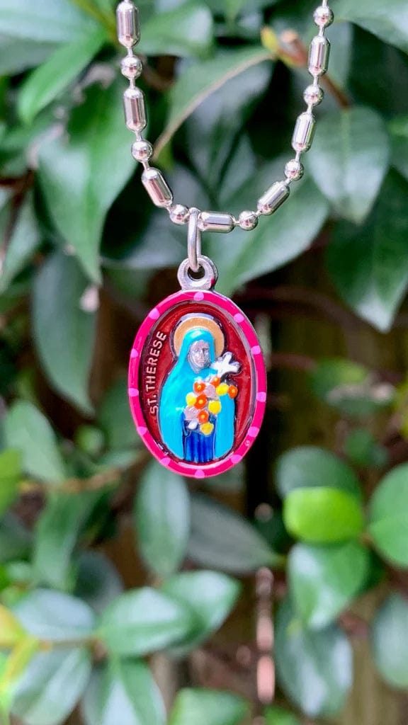 Saints For Sinners Saints For Sinners Saint Therese of Lisieux Hand Painted Medal - Little Miss Muffin Children & Home