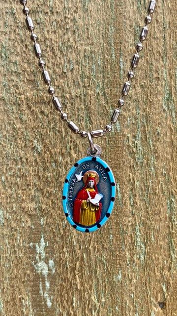 Saints For Sinners Saints For Sinners Saint Teresa of Avila Hand Painted Medal - Little Miss Muffin Children & Home