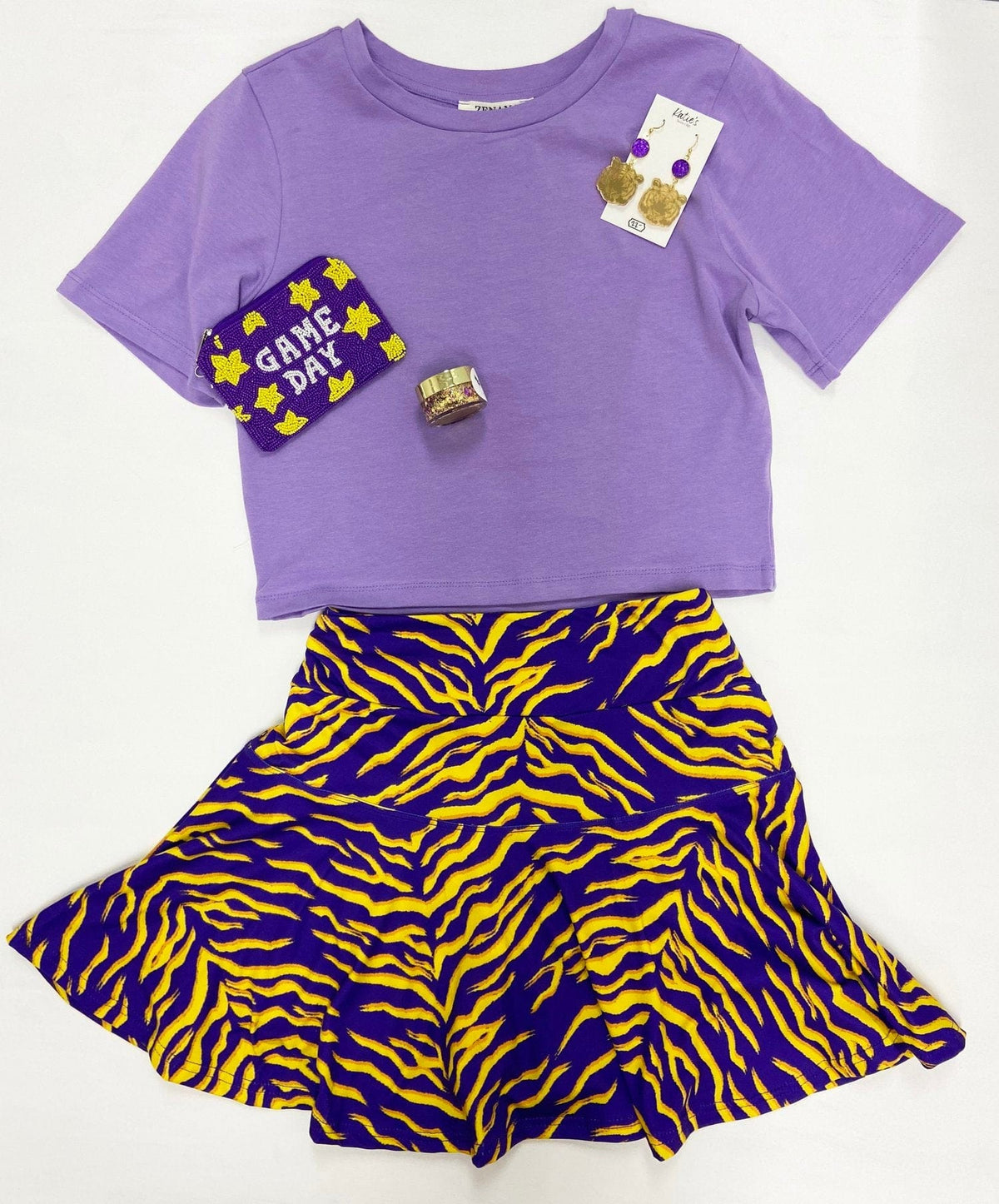 BTB - Bon Temps Boutique Bon Temps Boutique Tiger Stripe Courtney Ladies Skort - Little Miss Muffin Children & Home