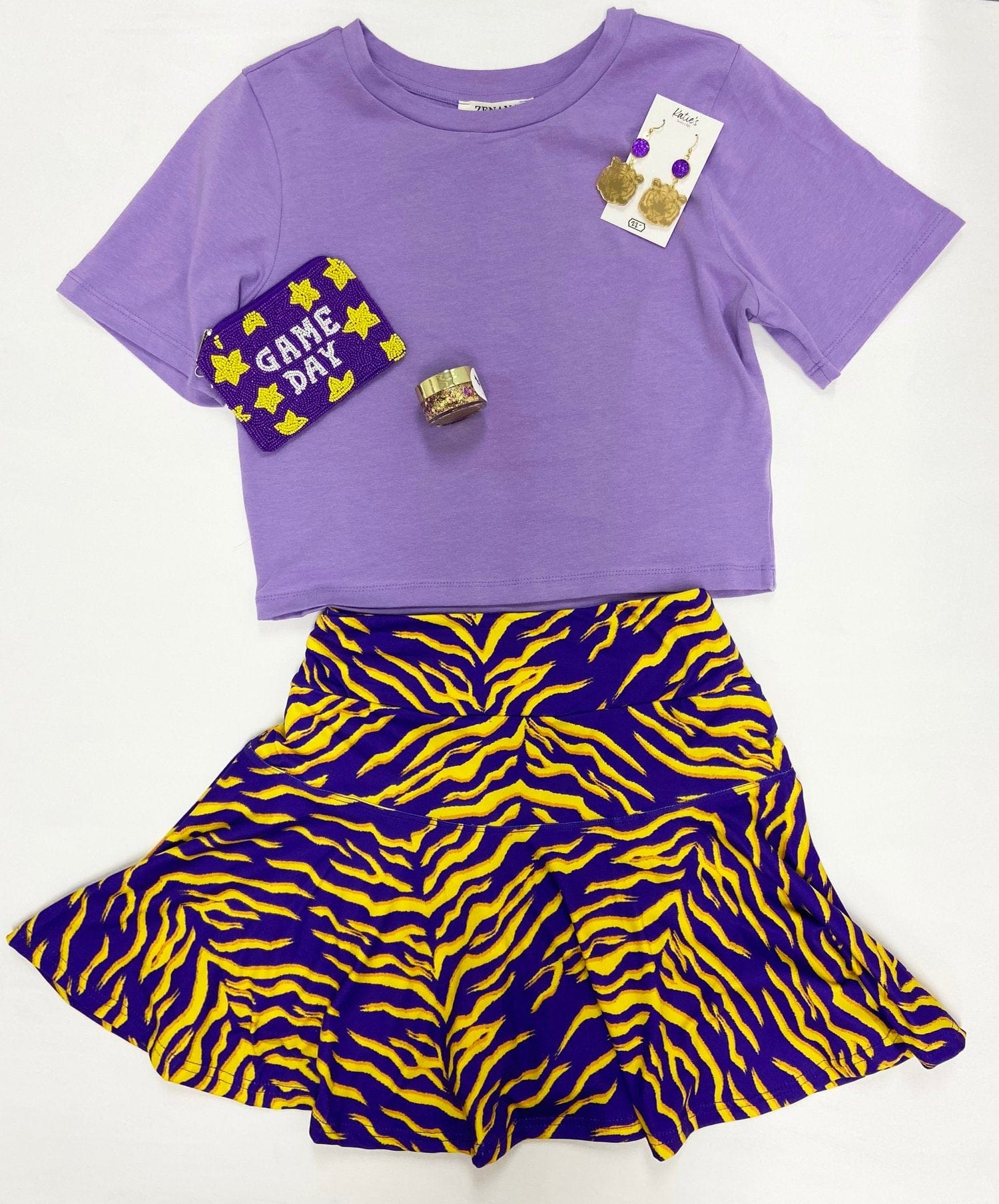 BTB - Bon Temps Boutique Bon Temps Boutique Tiger Stripe Courtney Ladies Skort - Little Miss Muffin Children & Home