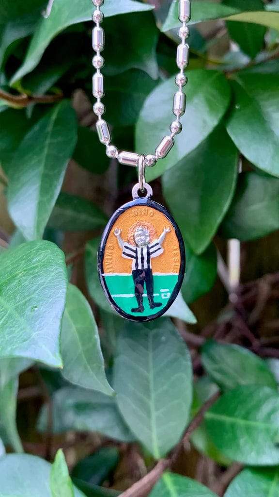 Saints For Sinners Saints For Sinners Touchdown Jesus Hand Painted Medal - Little Miss Muffin Children & Home