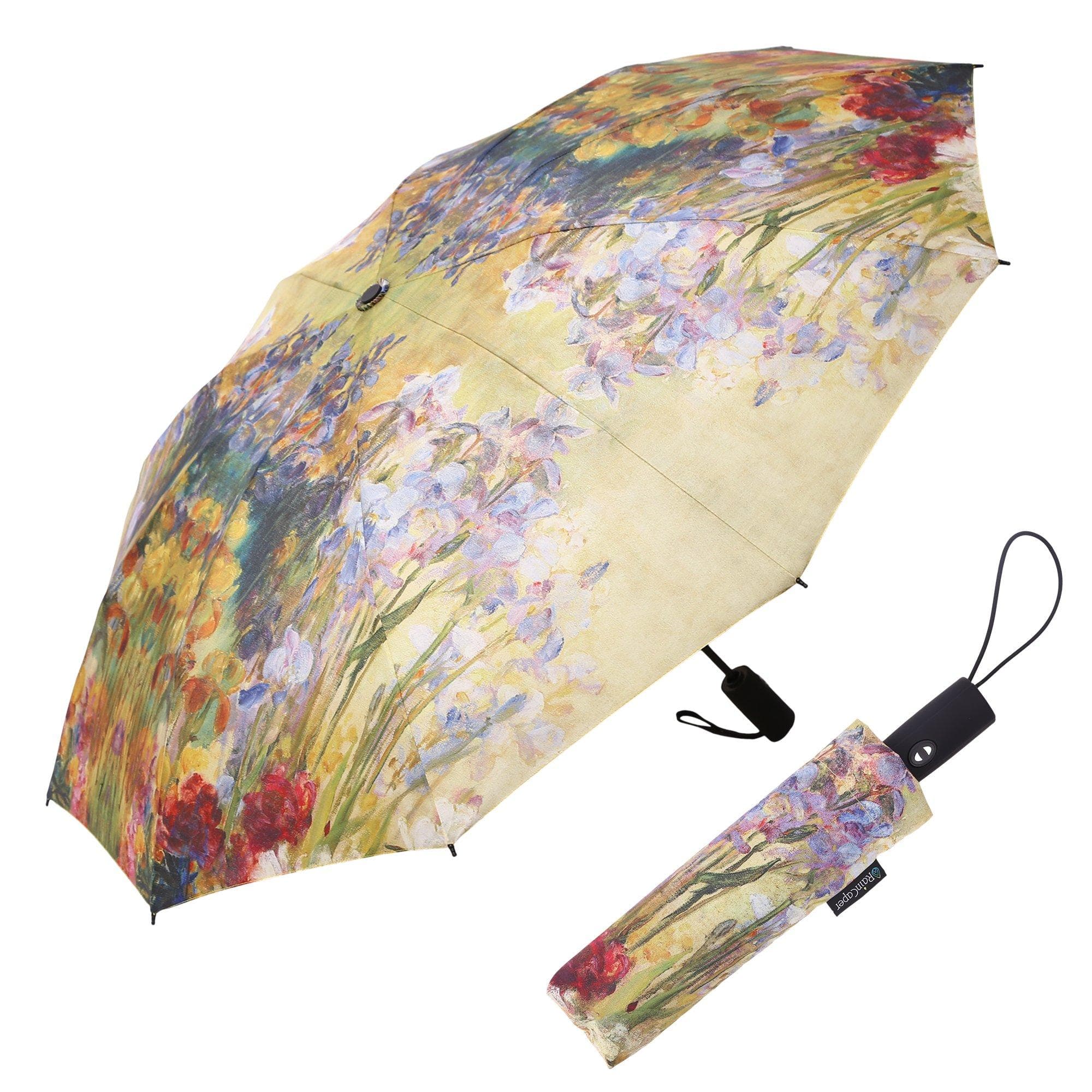 Rain Caper Rain Caper Tiffany Peonies & Irises Fine Art Travel Umbrella - Little Miss Muffin Children & Home