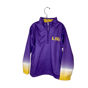 VIVE LA FETE, INC. Vive La Fete Lsu Quarter Sleeve Zip Ombre Pullover - Little Miss Muffin Children & Home