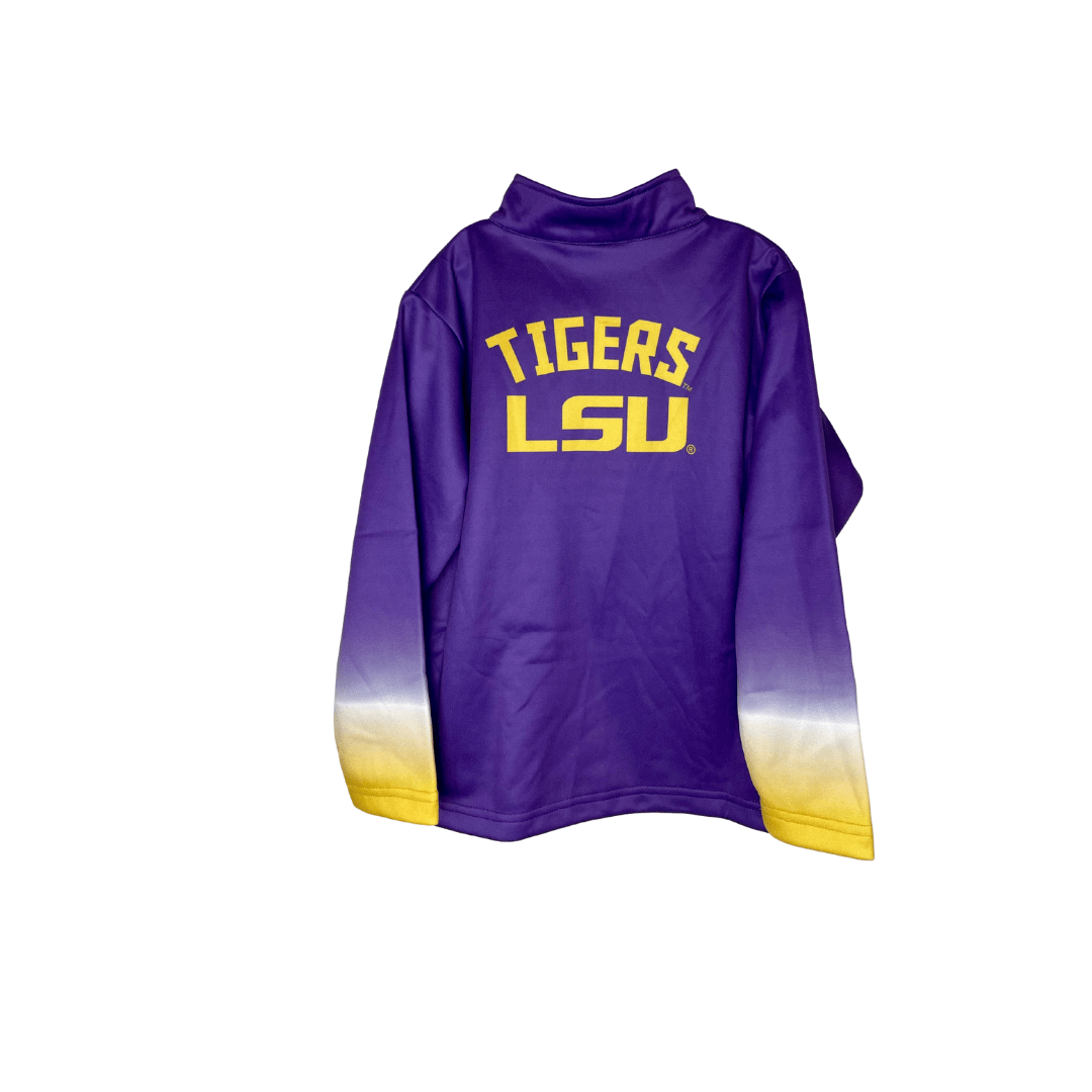 VIVE LA FETE, INC. Vive La Fete Lsu Quarter Sleeve Zip Ombre Pullover - Little Miss Muffin Children & Home