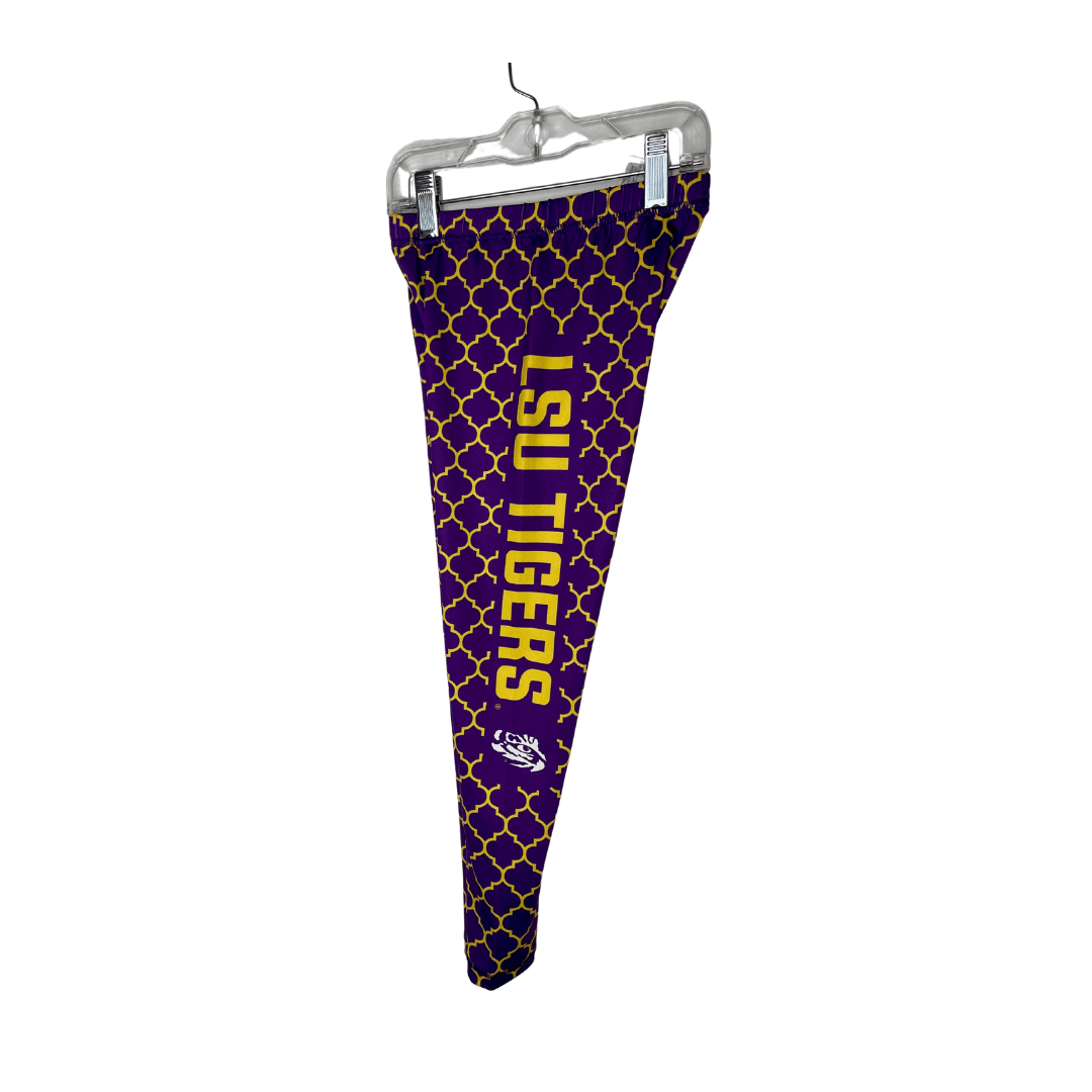 Vive La Fete Vive La Fete LSU Quatrefoil Leggings - Little Miss Muffin Children & Home