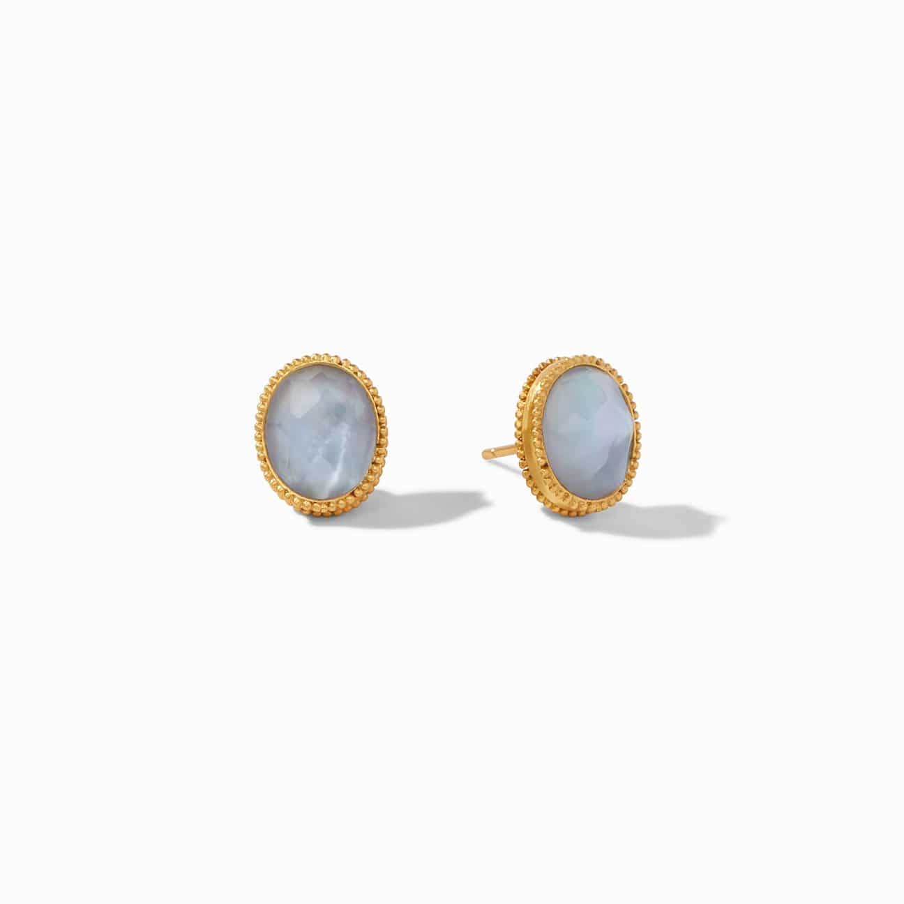 Julie Vos - Julie Vos Verona Stud Earrings with Iridescent Ice Blue Stones - Little Miss Muffin Children & Home