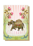 Papaya Papaya Fancy Elephant Celebrate Greeting Card - Little Miss Muffin Children & Home