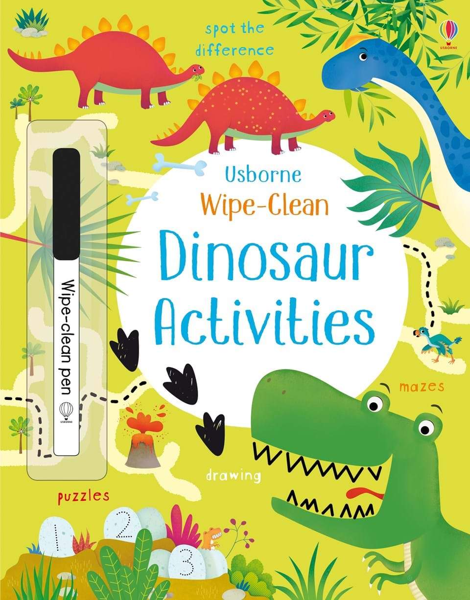 Usborne - Usborne Wipe Clean Dinosaur Activities Book - Little Miss Muffin Children & Home