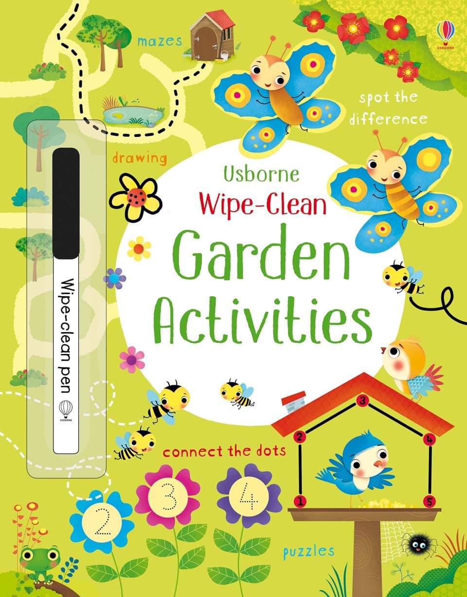 Usborne - Usborne Wipe Clean Garden Activities Book - Little Miss Muffin Children & Home