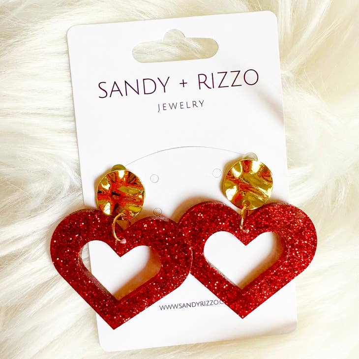 Sandy + Rizzo Sandy + Rizzo Love Hearts Earrings - Little Miss Muffin Children & Home