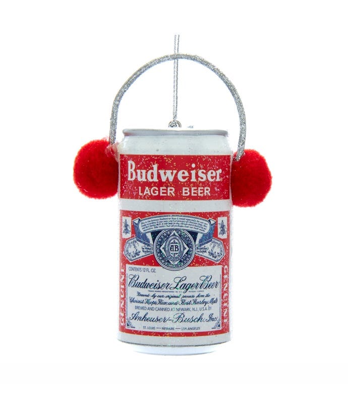 KSA - Kurt Adler Kurt Adler Budwiser Can With Ear Muffs Ornament - Little Miss Muffin Children & Home