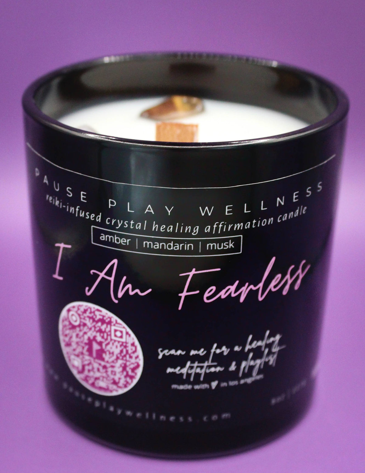 Pause Play Wellness Pause Play Wellness 'I Am Fearless' Meditation Candle - Little Miss Muffin Children & Home