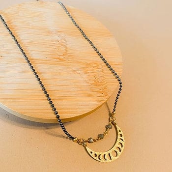 Santore Jewelry Santore Jewelry Crescent Moon Phase Necklace - Little Miss Muffin Children & Home