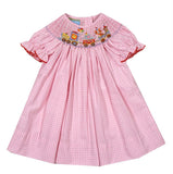 Anavini Anavini Pink Birthday Parade Short Sleeve Bishop Dress - Little Miss Muffin Children & Home