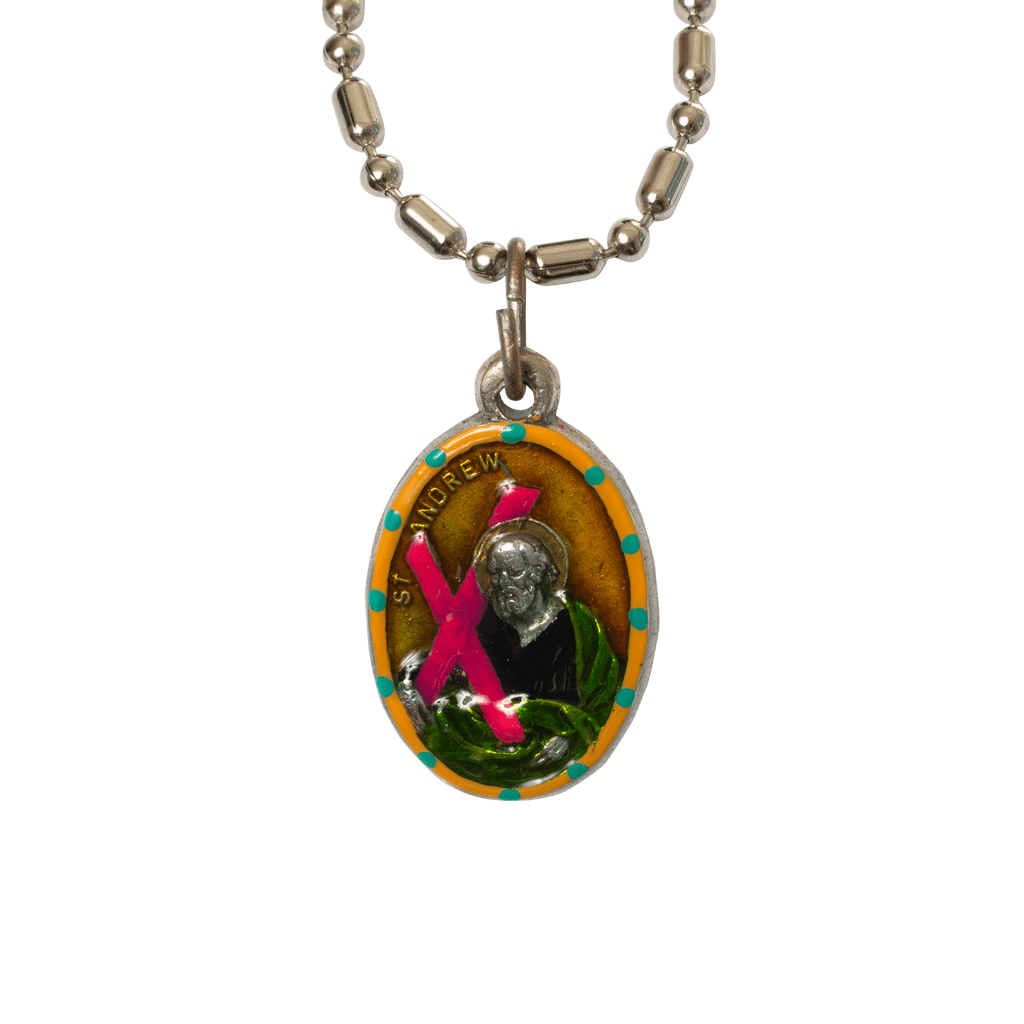 Saints For Sinners Saints For Sinners Saint Andrew Hand Painted Medal - Little Miss Muffin Children & Home