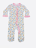 Lulu Bebe Lulu Bebe Animal Party Girl's Footed Pajamas - Little Miss Muffin Children & Home