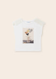 Mayoral Usa Inc Mayoral Short Sleeve Print T-Shirt with Tulle Trim - Little Miss Muffin Children & Home