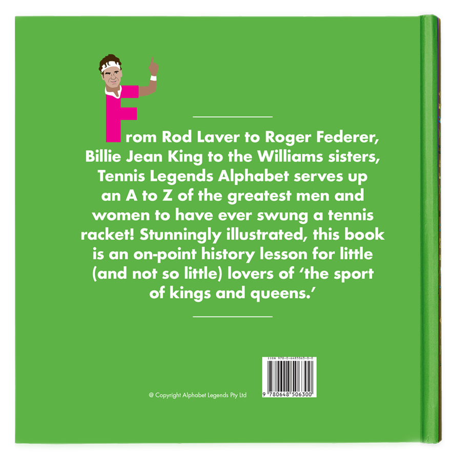 Alphabet Legends - Tennis Legends Alphabet - Little Miss Muffin Children & Home