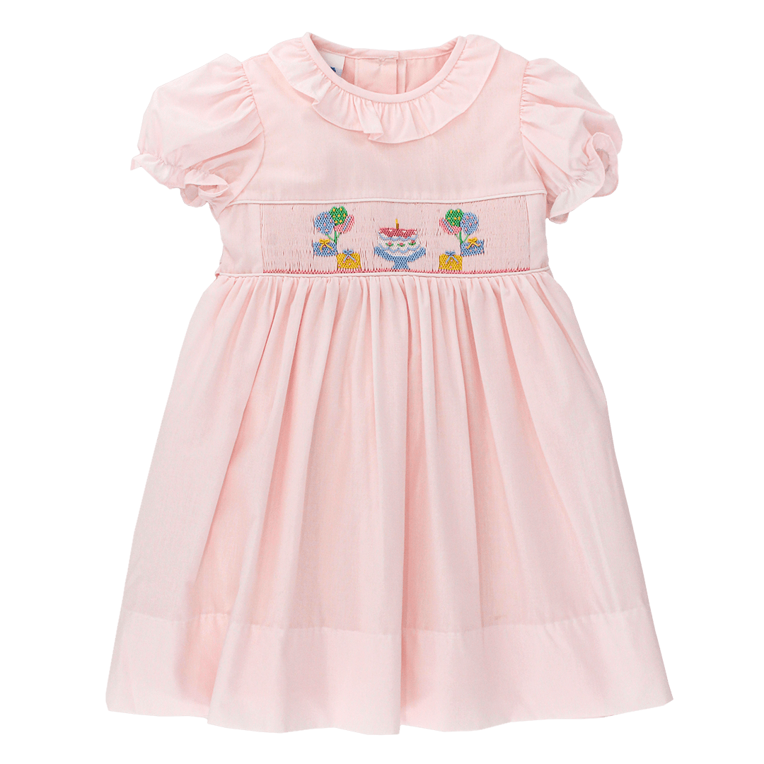 Bailey Boys Bailey Boys Pink Smocked Happy Birthday Dress - Little Miss Muffin Children & Home