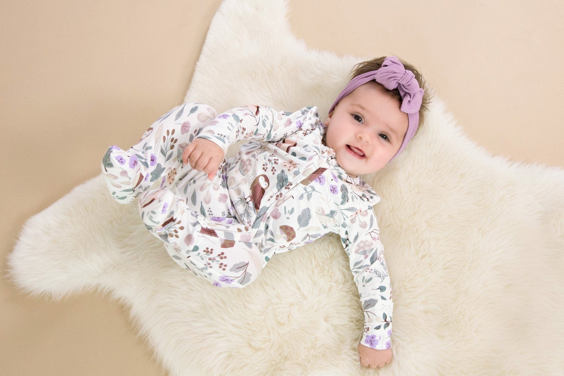 Angel Dear Baby Woodland Zipper Bamboo Footie Sleepers | HONEYPIEKIDS 9/12M