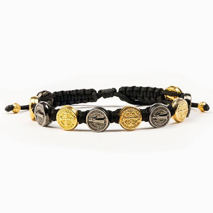 My Saint My Hero - My Saint My Hero Benedictine Blessing Bracelet with Jet Black Medals - Little Miss Muffin Children & Home
