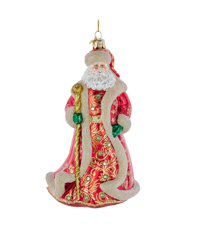 Kurt Adler Bellisimo Elegant Santa With Staff Ornament | Little Miss ...