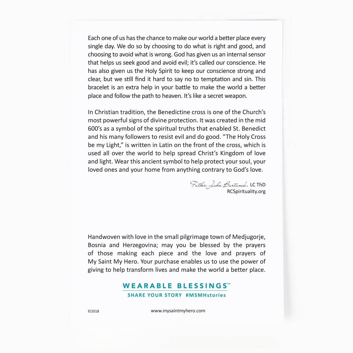 My Saint My Hero My Saint My Hero Benedictine Blessing Bracelet - Silver Medals - Little Miss Muffin Children & Home