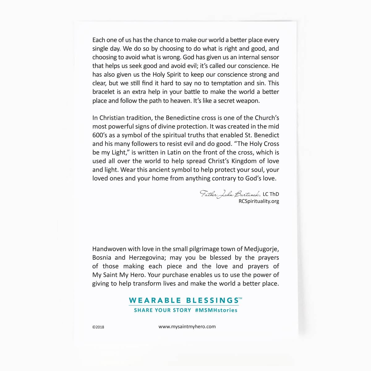 My Saint My Hero My Saint My Hero Benedictine Blessing Bracelet Royal Blue/Gold - Little Miss Muffin Children & Home