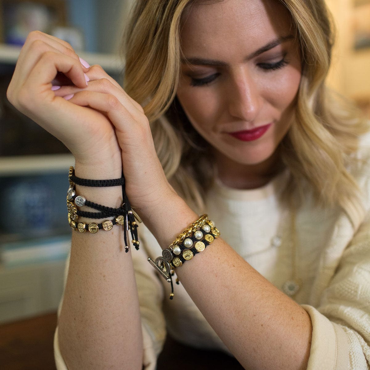 My Saint My Hero My Saint My Hero Blessed Links Bracelet Gold - Little Miss Muffin Children & Home