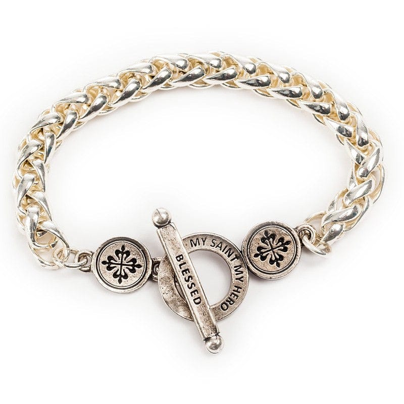 My Saint My Hero My Saint My Hero Blessed Links Bracelet Silver - Little Miss Muffin Children & Home