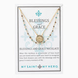 My Saint My Hero My Saint My Hero Blessings & Grace Necklace Gold - Little Miss Muffin Children & Home