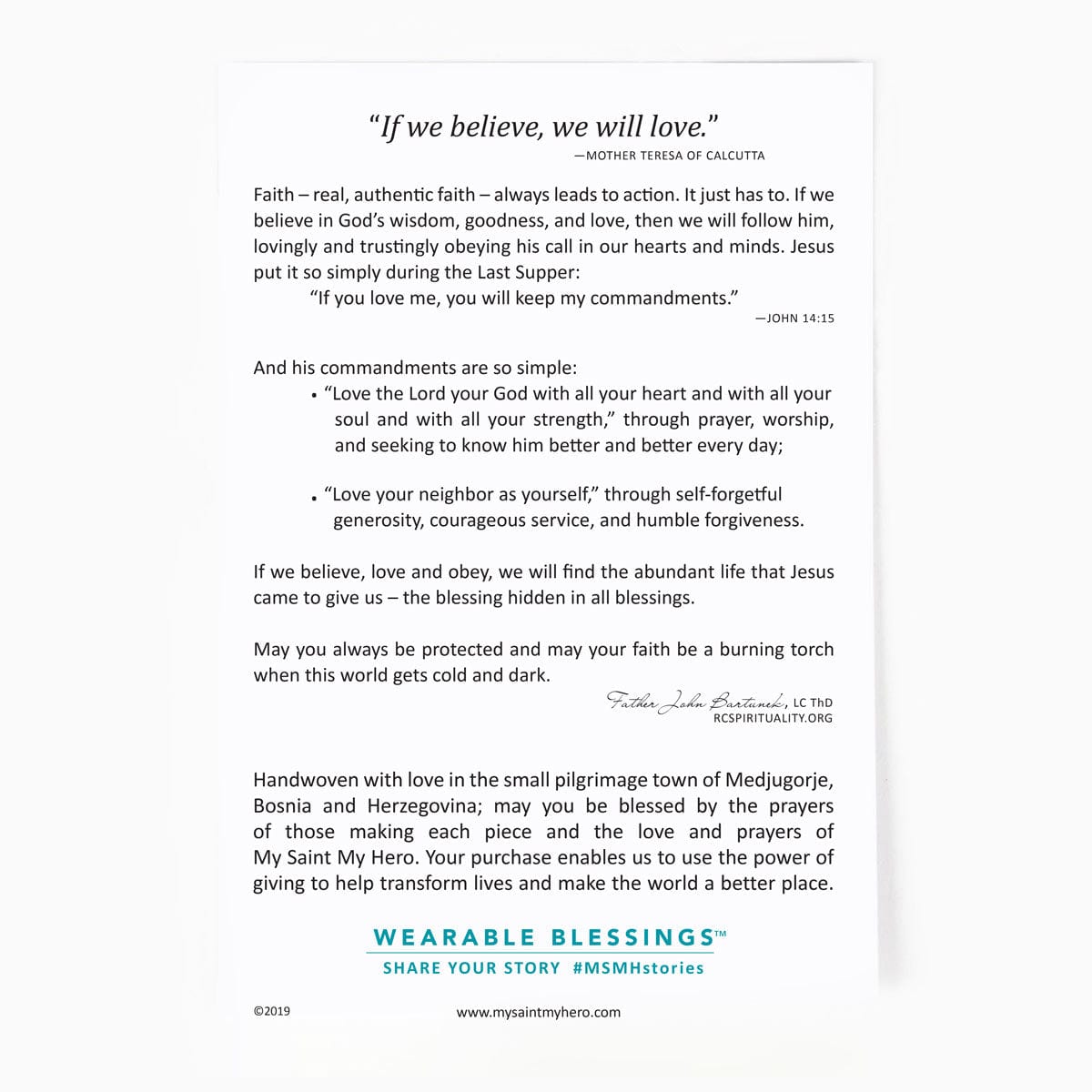 My Saint My Hero My Saint My Hero Blessings in Faith Bracelet Black/Mixed Metals - Little Miss Muffin Children & Home