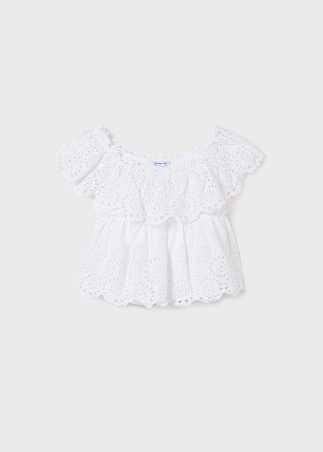 Mayoral Usa Inc Mayoral Usa Inc Eyelet Blouse - Little Miss Muffin Children & Home