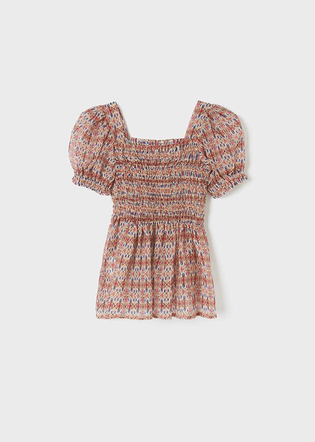 Mayoral Usa Inc Mayoral Usa Inc Square-Neck Smocked Blouse - Little Miss Muffin Children & Home