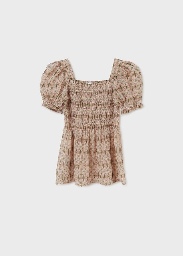 Mayoral Usa Inc Mayoral Usa Inc Square-Neck Smocked Blouse - Little Miss Muffin Children & Home