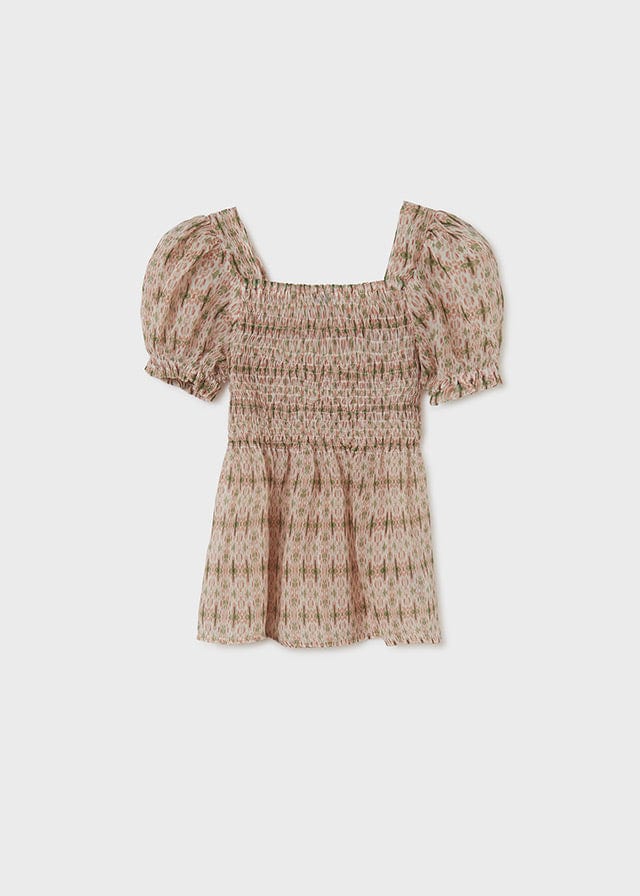 Mayoral Usa Inc Mayoral Usa Inc Square-Neck Smocked Blouse - Little Miss Muffin Children & Home