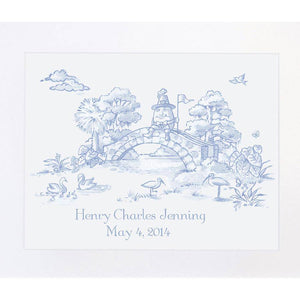 Maison NOLA - Maison NOLA Storyland Toile Personalized Print, Humpty Dumpty - Little Miss Muffin Children & Home