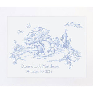 Maison NOLA - Maison NOLA Storyland Toile Personalized Print, Whale - Little Miss Muffin Children & Home