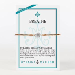 My Saint My Hero My Saint My Hero Breathe Blessing Bracelet with Silver Medal - Little Miss Muffin Children & Home