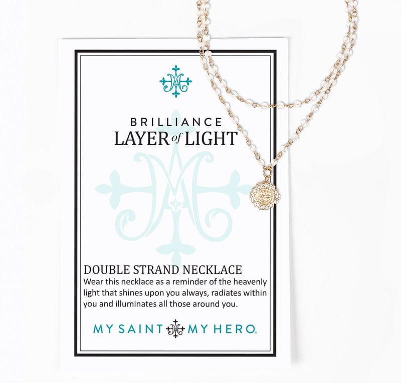 My Saint My Hero My Saint My Hero Brilliance Layer Of Light Necklace Silver - Little Miss Muffin Children & Home
