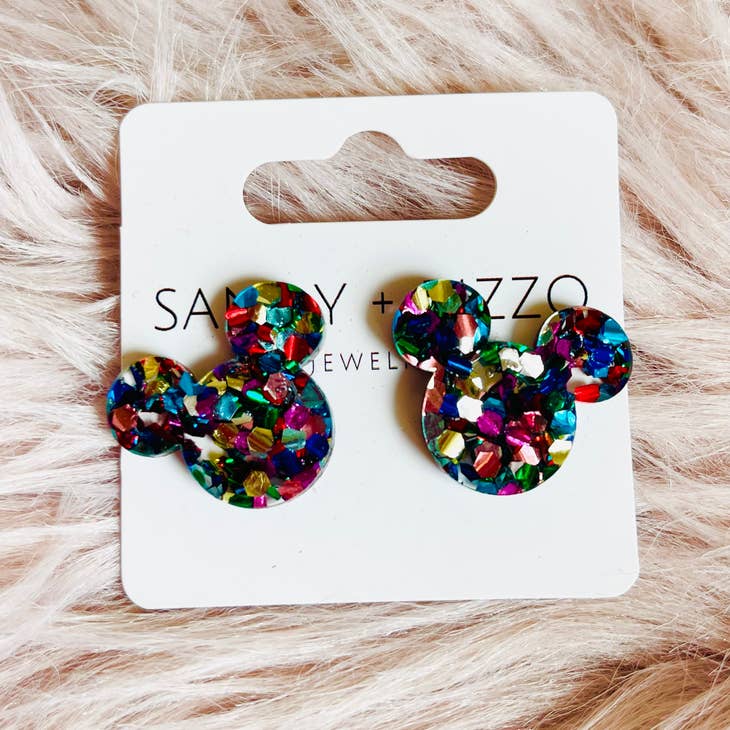Sandy + Rizzo Sandy + Rizzo Confetti Mouse Stud Earrings - Little Miss Muffin Children & Home