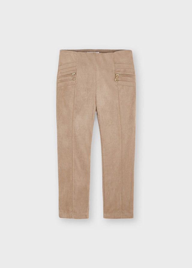 Mayoral Mayoral Suede Zipper Leggings - Little Miss Muffin Children & Home