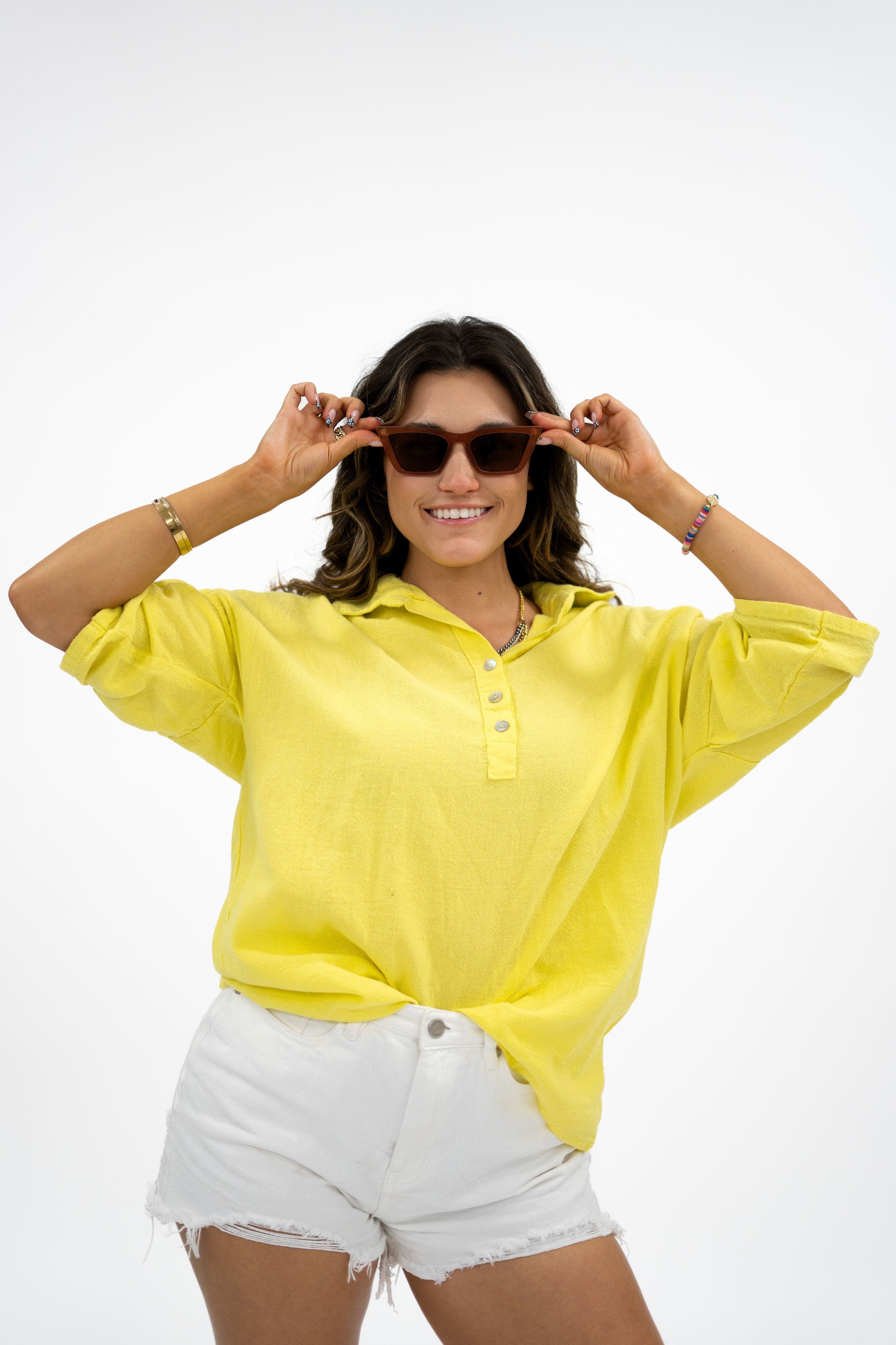 Oro Bonito Oro Bonito Linen Camp Shirt - Little Miss Muffin Children & Home