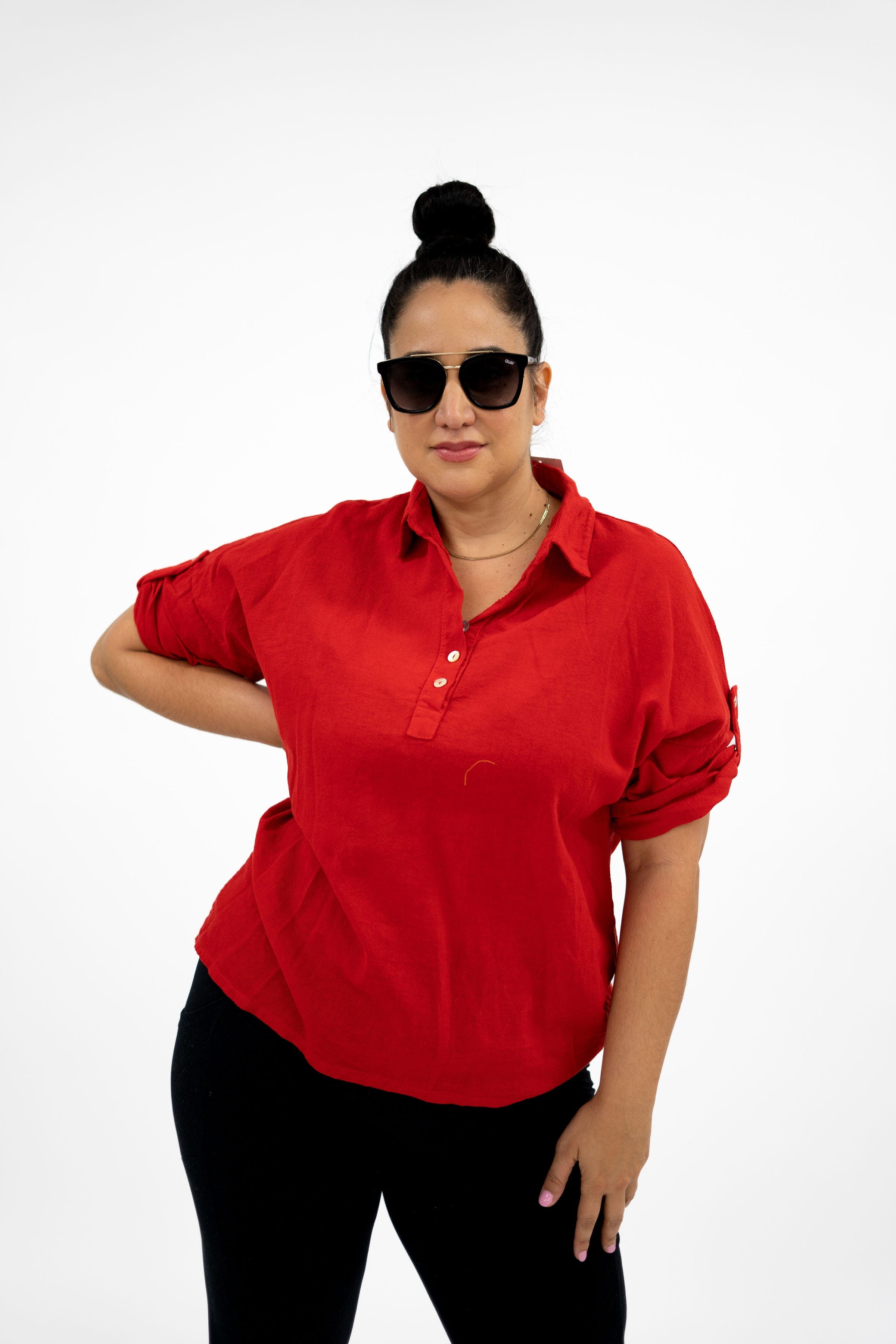 Oro Bonito Oro Bonito Linen Camp Shirt - Little Miss Muffin Children & Home