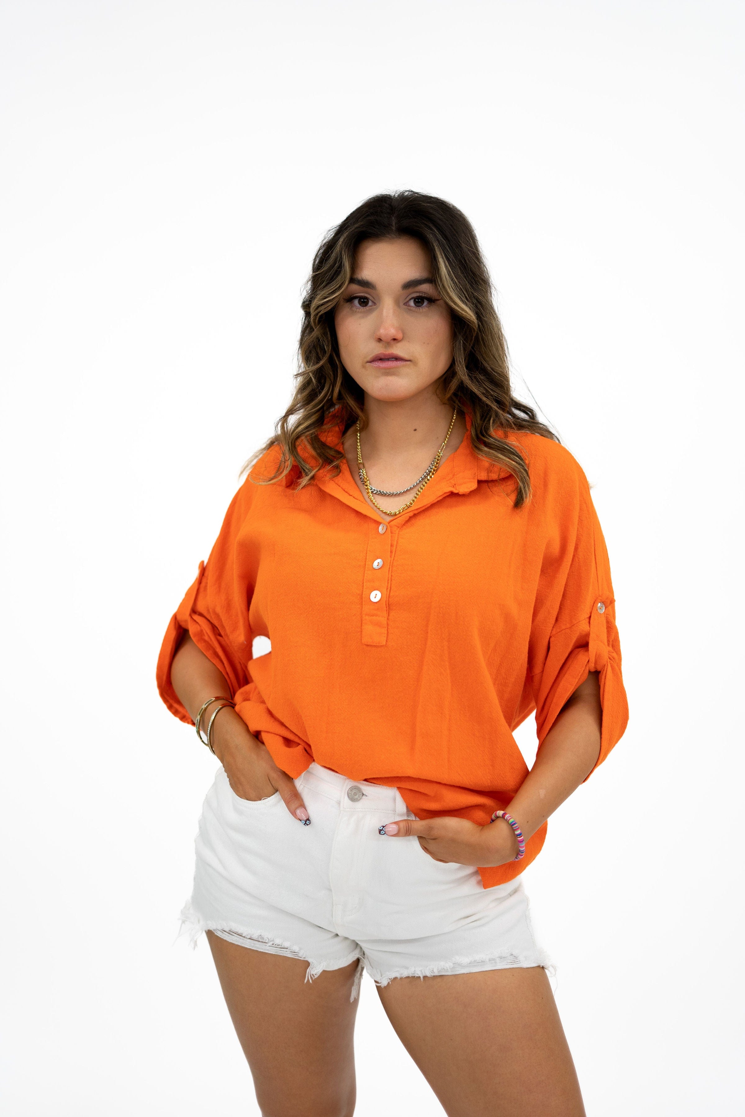 Oro Bonito Oro Bonito Linen Camp Shirt - Little Miss Muffin Children & Home