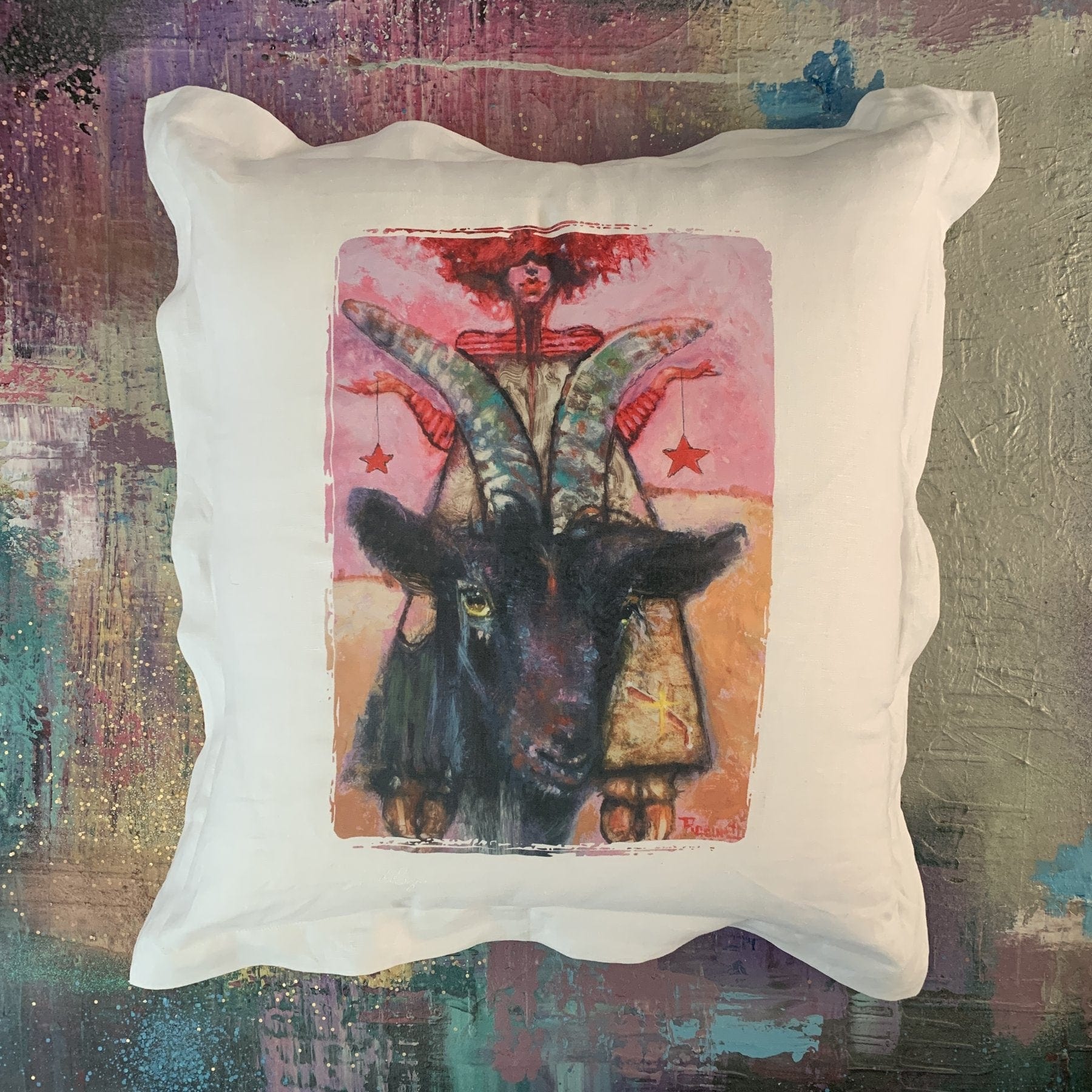 Whereable Art Whereable Art Zodiac Linen Euro Pillows - Little Miss Muffin Children & Home